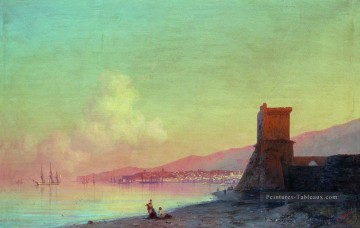 lever du soleil en feodosie 1852 Romantique Ivan Aivazovsky russe Peinture à l'huile